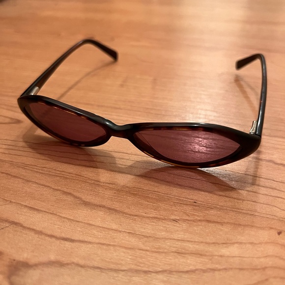 Vintage thin frame glasses frames. Black. Angular. - Picture 3 of 3